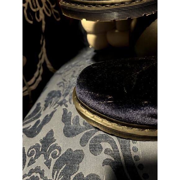 Dr Martens Midnight Blue Velvet Brocade 1460 Boots size 8/EU 39 - Picture 4 of 8